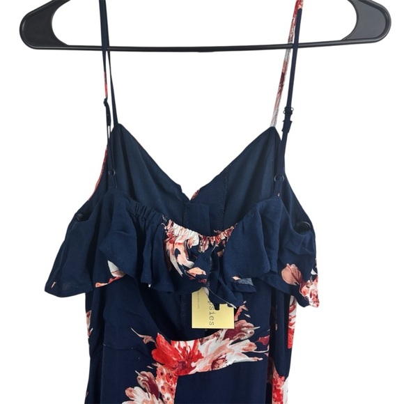 NWT Band of Gypsies Floral Ruffle Sundress Size S Boho Flowy Blue - Picture 7 of 11